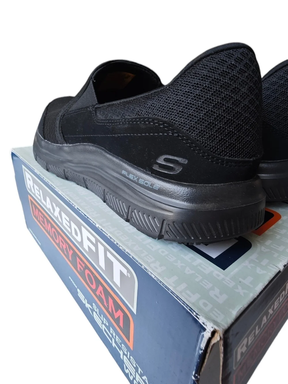 Skechers Black Slip-On Casual Work Loafer with Memory Foam